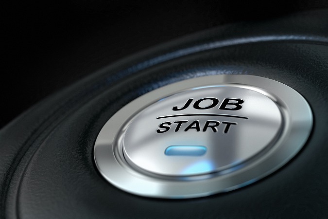 JOB STARTの文字